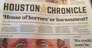 Houston News Paper Publishes Front Page Coverage of Karpen “House of Horrors” as Former Patients Come Forward