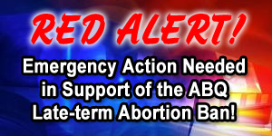 RED ALERT: Action Needed to Halt Effort to Derail Vote on Albuquerque Late-term Abortion Ban