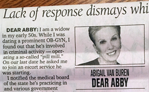 Identity Revealed:  Abortionist that Tried to Pimp Out His Girlfriend Subject of “Dear Abby” Letter