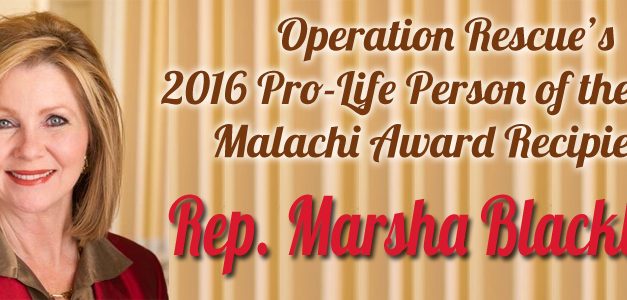 Rep. Marsha Blackburn Named Operation Rescue’s 2016 Pro-Life Person of the Year