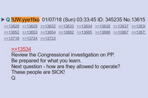 “These people are SICK!” #Qanon Takes on Planned Parenthood