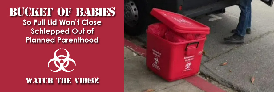 Video: Bucket of Babies So Full Lid Won’t Close Schlepped Out of Planned Parenthood