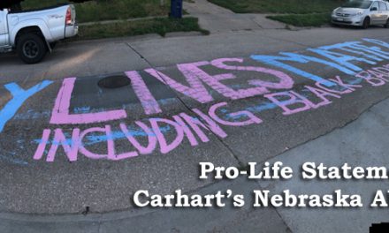 “Baby Lives Matter” Painted in Street Outside Carhart’s Bellevue Abortion Business