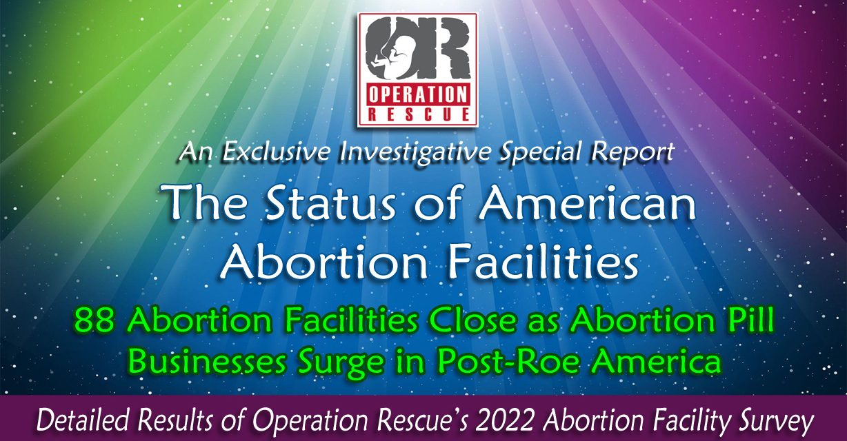 National Survey: 88 Abortion Facilities Close as Abortion Pill Businesses Surge in Post-Roe America