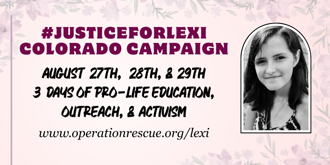 PRESS RELEASE: Coalition of National and Local Leaders to Hold a Press Conference Regarding the Abortion-Related Death of Lexi Arguello, Part of a Three-Day Campaign